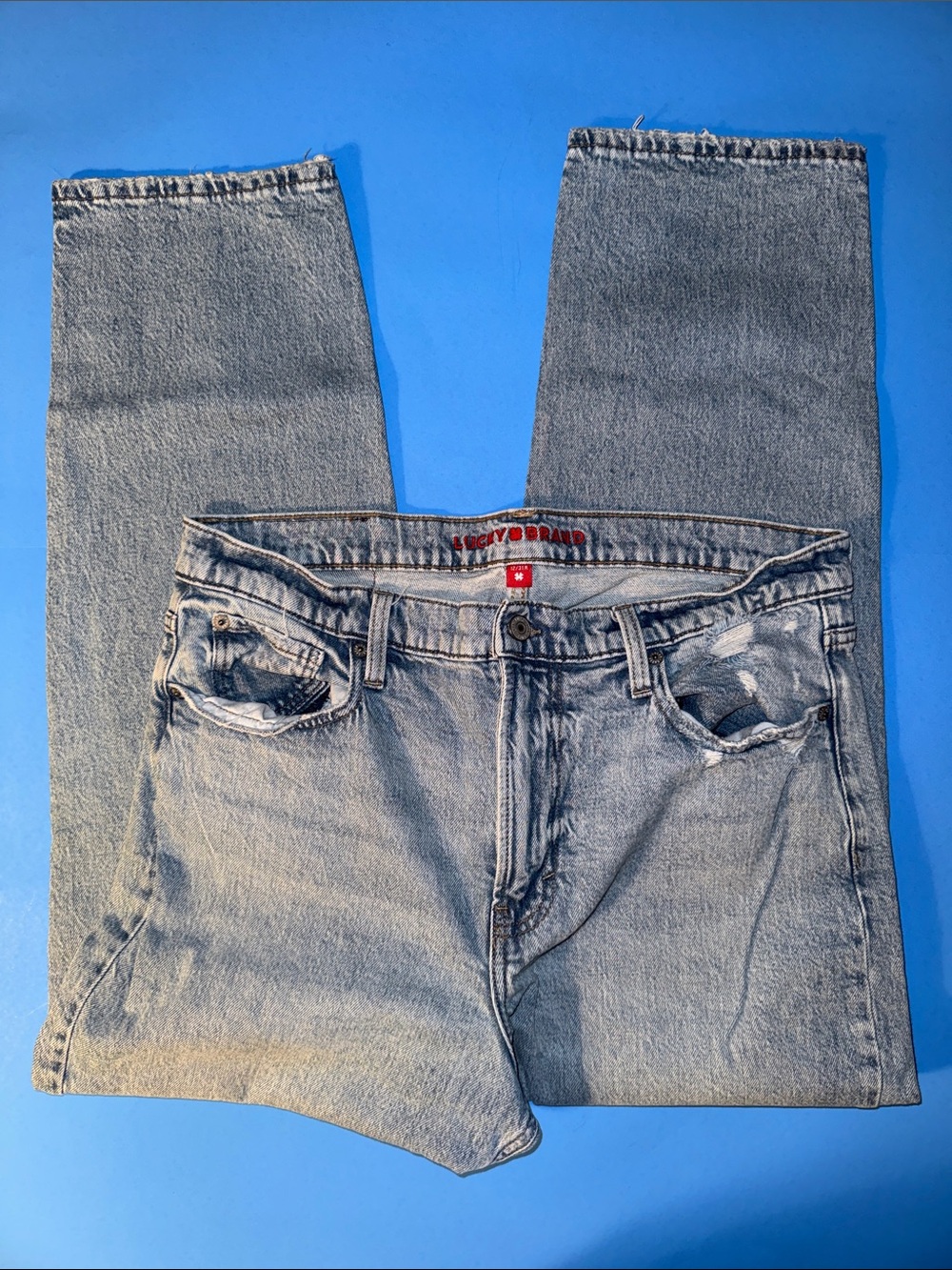 Lucky Brand Boyfriend Mid-rise Relaxed Straight Leg Jeans